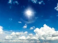White Cloud blue sky moving by wind Royalty Free Stock Photo