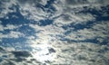 Cloud blue sky.Cloud.Single cloud in the blue sky.Lucky cloud. Royalty Free Stock Photo