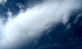 Cloud blue sky.Cloud.Single cloud in the blue sky.Lucky cloud. Royalty Free Stock Photo
