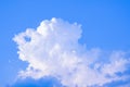 Blue sky high fluffy abstract clouds background fresh air in sunny day. beauty natural view bright light with copy space . no peop Royalty Free Stock Photo