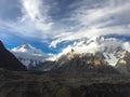 White cloud circularly dance around Broad Peak and K2 peak i