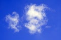 White cloud on a clear calm blue sky, background