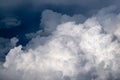 white cloud clusters seen from above from an airplane Royalty Free Stock Photo