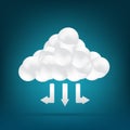 White cloud data distribution illustration