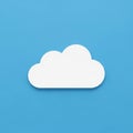 The white cloud, emphasizing its outline and giving the image Royalty Free Stock Photo