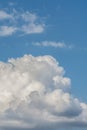 White cloud formations on the blue sky. Abstract heaven background with white clouds Royalty Free Stock Photo