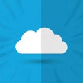 Cloud appears with a subtle shadow underneath suggesting it is Royalty Free Stock Photo