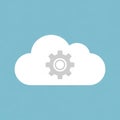 Representing cloud computing or cloud technology. The simple design Royalty Free Stock Photo