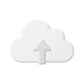 The design symbolizes cloud computing or uploading data to the cloud Royalty Free Stock Photo