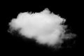 White cloud isolated on black Royalty Free Stock Photo