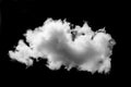 White cloud isolated black background Royalty Free Stock Photo