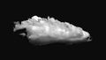 White cloud isolated on a black background. Black and white atmospheric pattern. Dramatic clouds Royalty Free Stock Photo