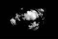 white cloud isolated on black background Royalty Free Stock Photo