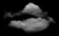 White cloud isolated black background sky Royalty Free Stock Photo