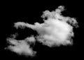 White cloud isolated black background sky Royalty Free Stock Photo