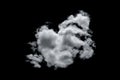 White cloud isolated on black background,Textured smoke,brush effect