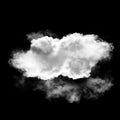 White cloud isolated over black background illustration Royalty Free Stock Photo