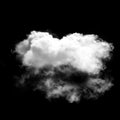 White cloud isolated over black background illustration Royalty Free Stock Photo