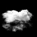 White cloud isolated over black background illustration Royalty Free Stock Photo