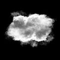 White cloud isolated over black background illustration Royalty Free Stock Photo