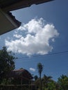 white cloud object on the sky shinning the sun light