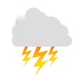 white cloud ray icon Royalty Free Stock Photo