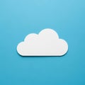 The cloud design features smooth, rounded edges and a clean, minimalist look Royalty Free Stock Photo