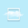 White cloud in snapshot frame illustration