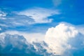 white cloud in summer clear blue sky over the ocean Royalty Free Stock Photo