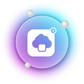 White Cloud technology data transfer and storage icon isolated on white background. Blue and purple gradient circle Royalty Free Stock Photo