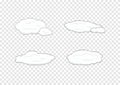 White cloud vector isolated on transparency background ep159