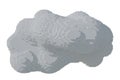 White cloud voxel. 3d rendering.