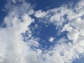 White cloude at blue sky in afternoon Royalty Free Stock Photo