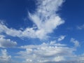 White cloude at blue sky in afternoon Royalty Free Stock Photo