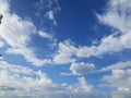 White cloude at blue sky in afternoon Royalty Free Stock Photo