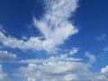 White cloude at blue sky in afternoon Royalty Free Stock Photo