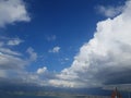 White cloude at blue sky in afternoon Royalty Free Stock Photo
