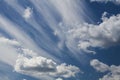 White clouds against the blue sky