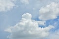 White clouds against blue sky for a backgrounds