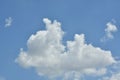 White clouds against blue sky for a backgrounds