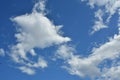 White clouds against blue sky for a backgrounds