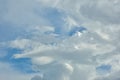 White clouds against blue sky for a backgrounds