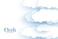 white clouds background in 3d style design Royalty Free Stock Photo