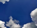 Clouds in the blue sky and view tree. Royalty Free Stock Photo