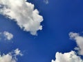 Clouds in the blue sky and view tree. Royalty Free Stock Photo