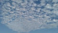 White clouds in the beautiful blue sky. Royalty Free Stock Photo