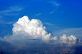 White clouds and blue sky