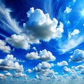 White Clouds in a Blue Sky Royalty Free Stock Photo