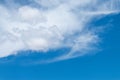 White clouds on blue sky background