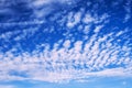 with white clouds in blue sky. Background with a copy space Royalty Free Stock Photo